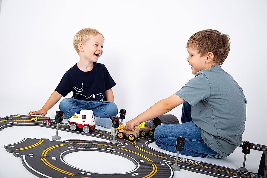 GOWI Spielzeug-Auto Spielstraße, (54-tlg) günstig online kaufen