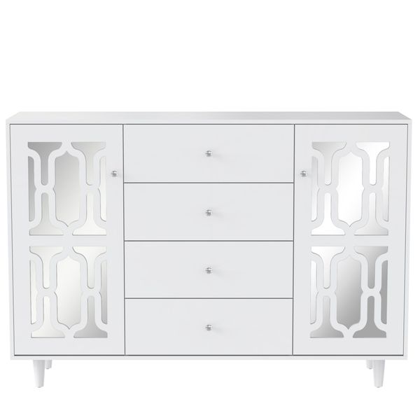 Merax Sideboard mit Spiegelelementen und geometrischem günstig online kaufen