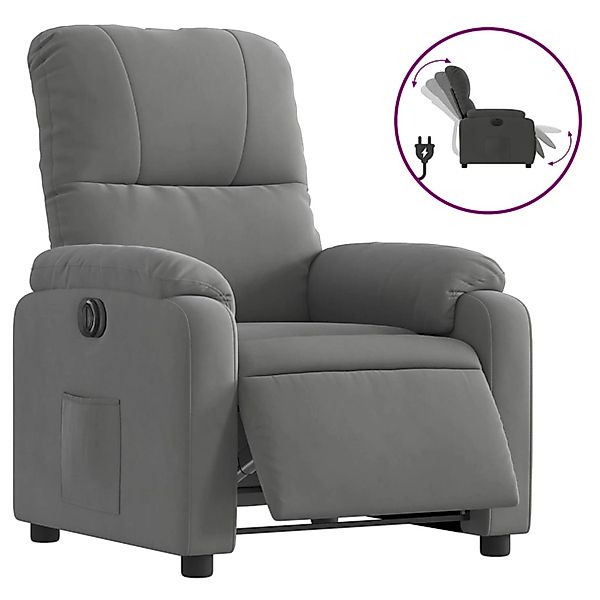 vidaXL Sessel Relaxsessel Elektrisch Dunkelgrau Mikrofasergewebe günstig online kaufen
