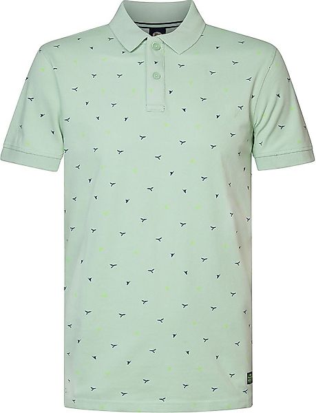 Petrol Poloshirt Seashore Druck Grün - Größe L günstig online kaufen