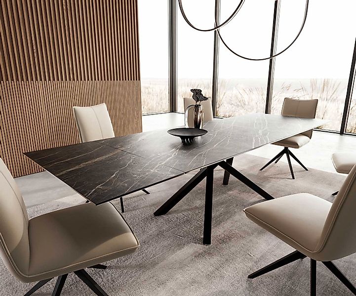 DELIFE Esstisch Edge, Keramik Laminam®Noir Desir günstig online kaufen