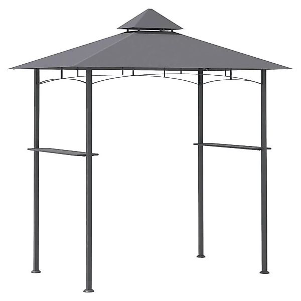 Outsunny Grillpavillon schwarz Stahl B/H/L: ca. 148x252x245 cm günstig online kaufen