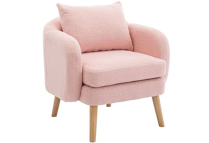 Merax Sessel mit Zierkissen und Massivholzbeine, Loungesessel, Einzel Loung günstig online kaufen