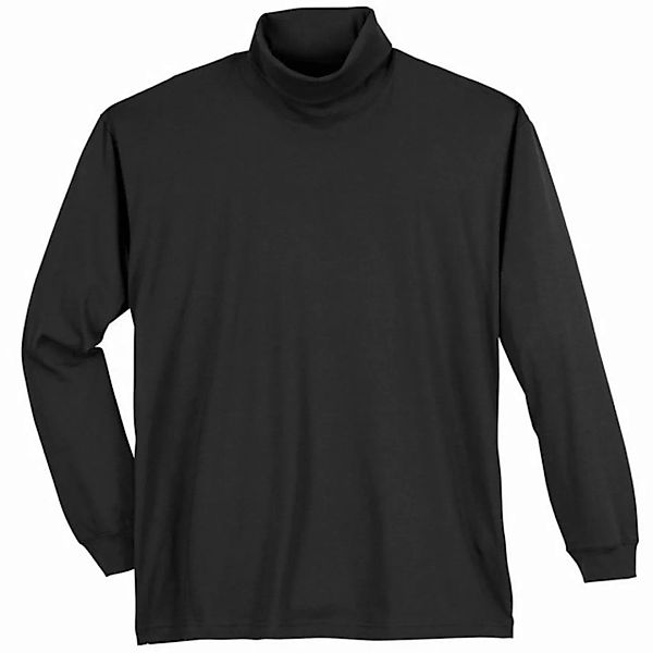 RAGMAN Poloshirt Große Größen Herren Rollkragen-Langarmshirt schwarz Ragman günstig online kaufen