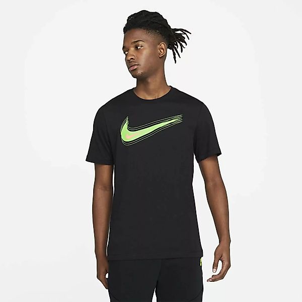Nike Sportswear Swoosh 12 Month Kurzarm T-shirt XS Black / Mean Green günstig online kaufen