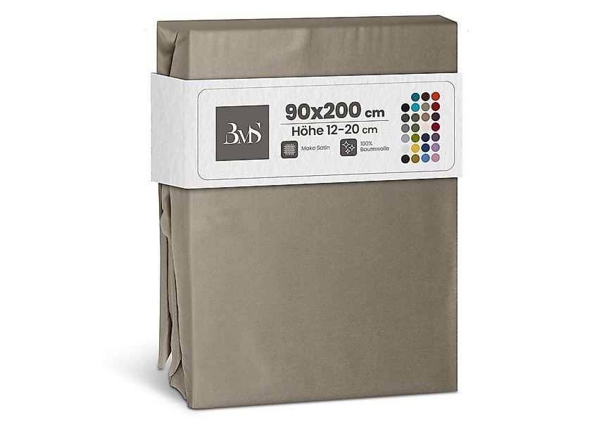 BETTWAESCHE-MIT-STIL Spannbettlaken Mako Satin Spannbettlaken, Matratzenhöh günstig online kaufen