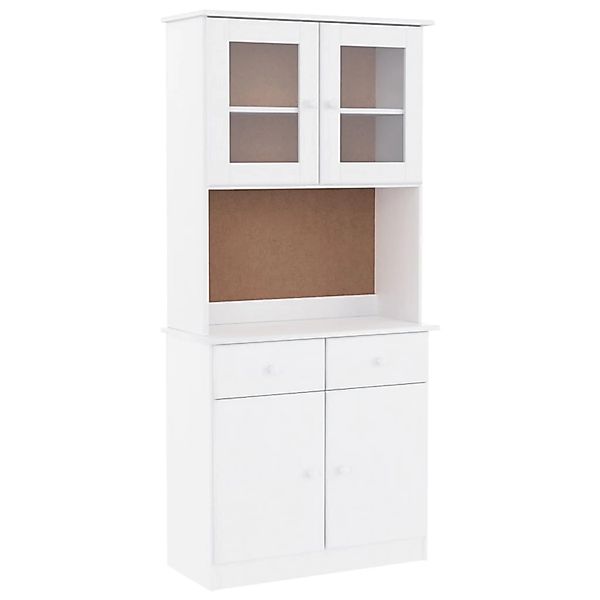 vidaXL Highboard ALTA Weiß 77x35x165 cm Massivholz Kiefer 3187774 günstig online kaufen