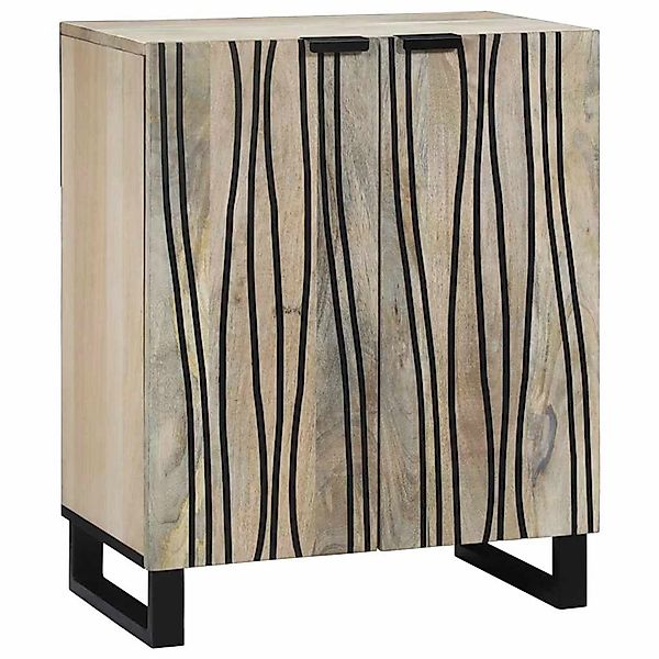 vidaXL Sideboard Weiß 60 x 33,5 x 75 cm Massivholz Mango 4017974 günstig online kaufen