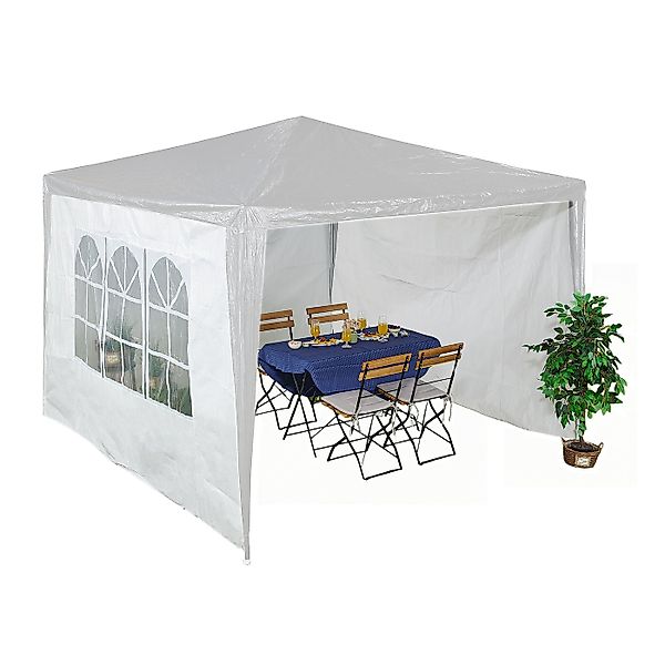 relaxdays Pavillonseitenteil Pavillon Seitenteile 3er Set, 300x200 cm, weiß günstig online kaufen