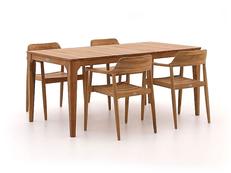 Bellagio Balba/Bruca 170 cm Gartenmöbel-Set 5-Teilig Stapelbar günstig online kaufen