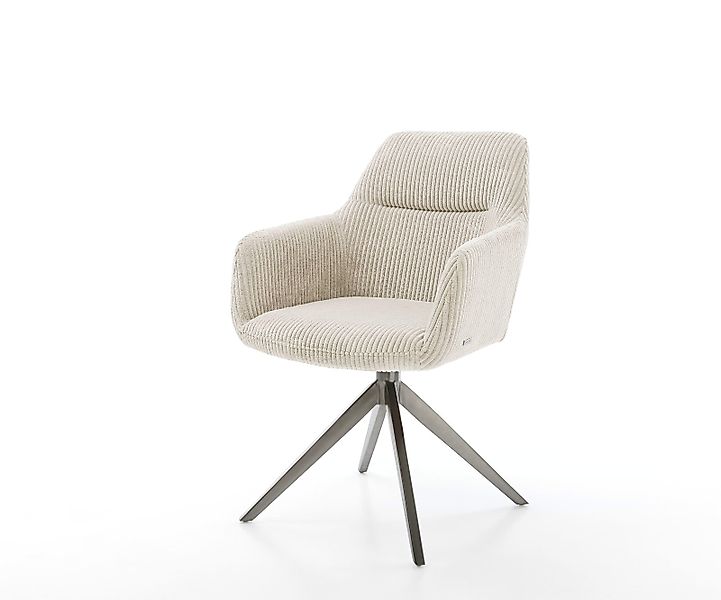 Drehstuhl Pejo-Flex Cord Beige Kreuzgestell breit Graphit 360° drehbar Wipp günstig online kaufen