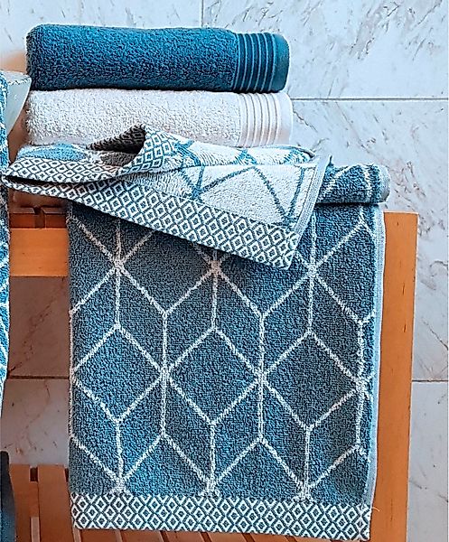 framsohn frottier Duschtuch "Design Jacquard Prisma Badetuch" mehrfarbig ge günstig online kaufen
