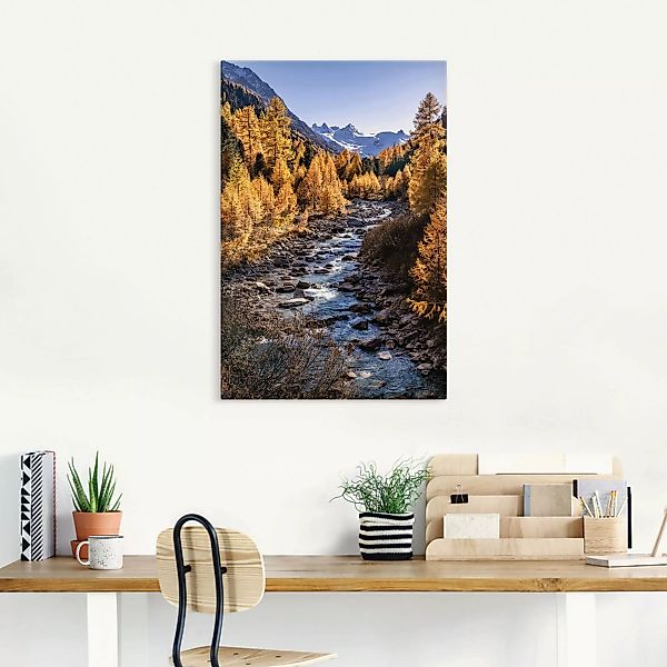 Artland Leinwandbild "Herbst im Oberengadin", Vier Jahreszeiten Bilder, (1 günstig online kaufen