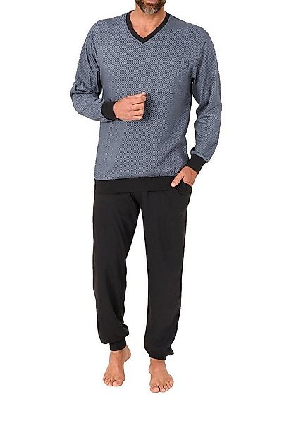 Normann Pyjama Normann Herren Schlafanzug langarm mit Bündchen - auch in Üb günstig online kaufen