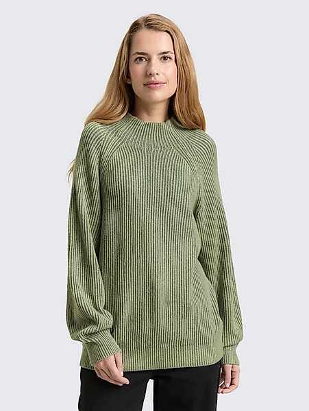 TOM TAILOR Strickpullover Pullover & Strickjacken Gerippter Pullover mit St günstig online kaufen