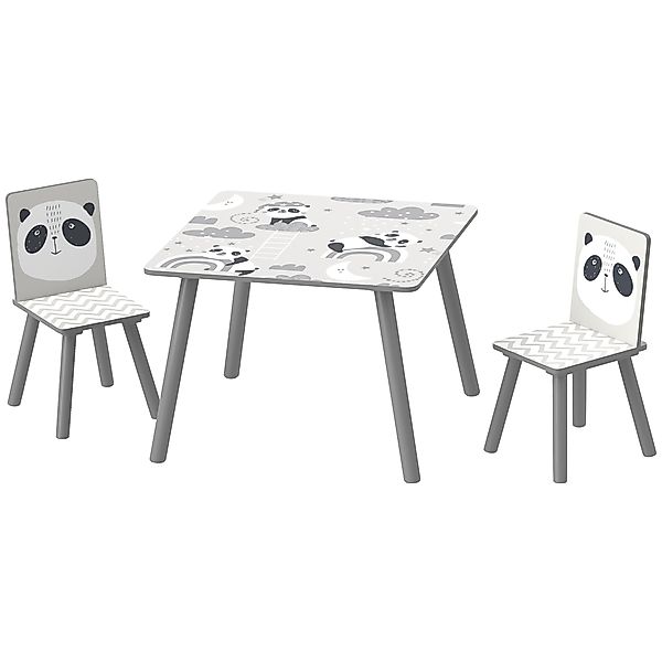 ZONEKIZ Set 3 Stück mit Tisch und 2 Stühlen für Kinder von 3-8 Jahren aus M günstig online kaufen