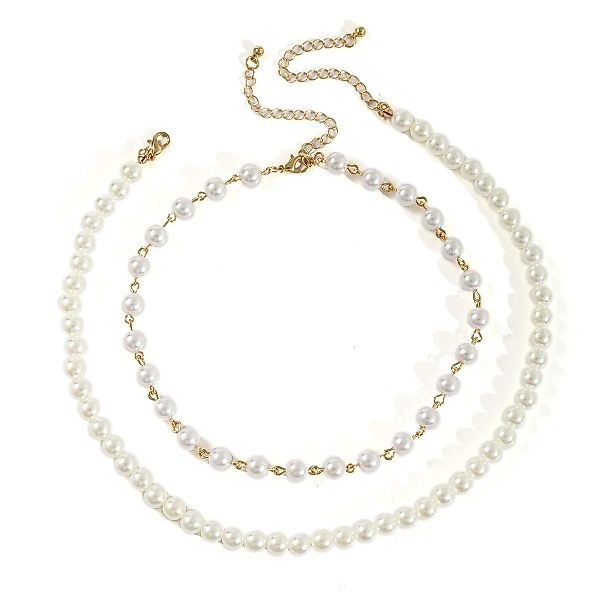 KARMA Perlenketten-Set 2er Set Perlenkette Weiß günstig online kaufen