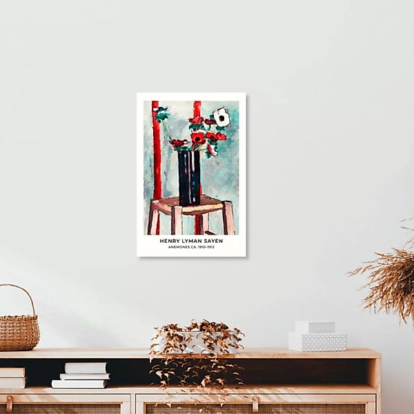 Poster / Leinwandbild - Henry Lyman Saÿen: Anemonen - Ausstellungsposter günstig online kaufen