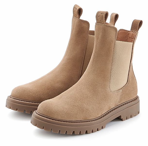 Elbsand Stiefelette "Schlupfstiefel, Bikerboots, Sommerstiefelette, Lederst günstig online kaufen