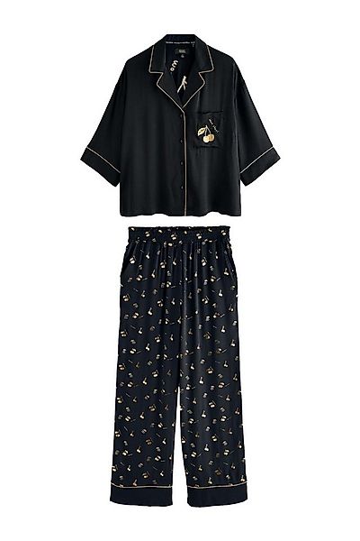 Rockett St George Pyjama Rockett St George geknöpfter Satin-Schlafanzug (2 günstig online kaufen