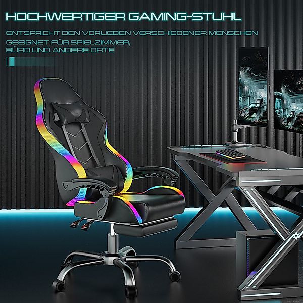 HOMALL Gaming-Stuhl LED Massage Bürostuhl mit günstig online kaufen