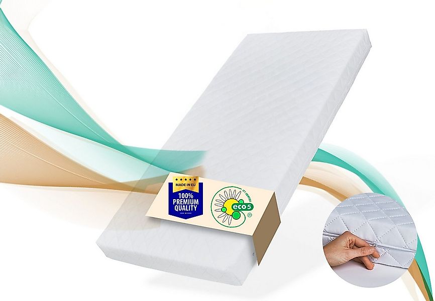 Kindermatratze waschbarer Bezug Kinder 10 cm hoch, eco5 Zertifizierung Wend günstig online kaufen