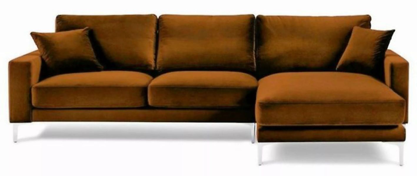 JVmoebel Ecksofa, Stoff Wohnzimmer Design Couchen Polster Sofa Orange Eckso günstig online kaufen