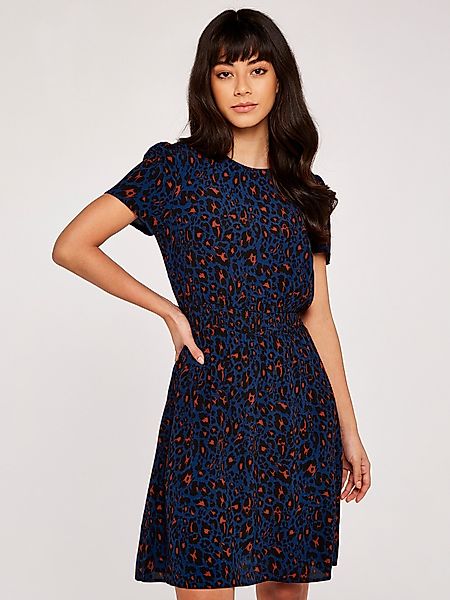 Apricot Minikleid Shirred Waist Short Sleeve günstig online kaufen