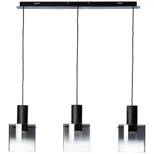BRILLIANT BETH LED Pendelleuchte 120 cm Metall / Glas Schwarz / rauchglas 3 günstig online kaufen