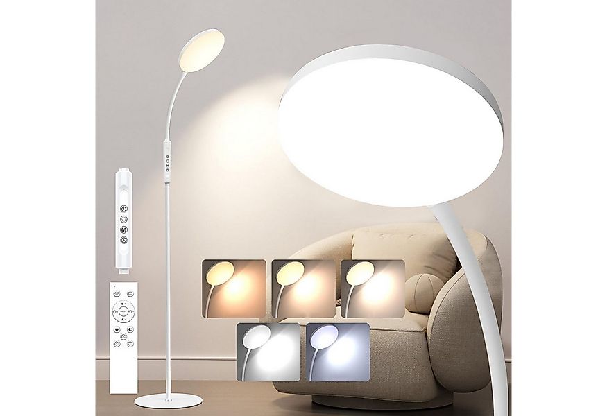 LMaxhome Stehlampe Dimmbare LED Wohnzimmerlampe Leselampe für Schlafzimmer, günstig online kaufen