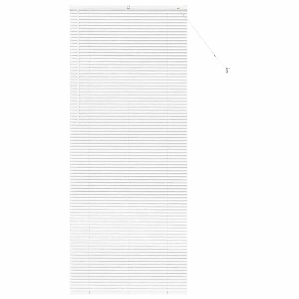 vidaXL Balkenjalousien mit Vorhängen Weiß 220 x 95 cm Aluminium 42006021 günstig online kaufen