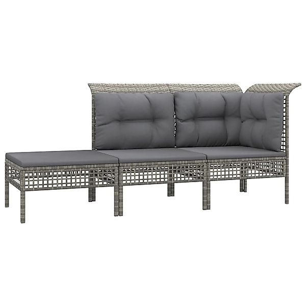 vidaXL Gartenlounge-Set 3-tlg. Garten-Lounge-Set mit Kissen günstig online kaufen