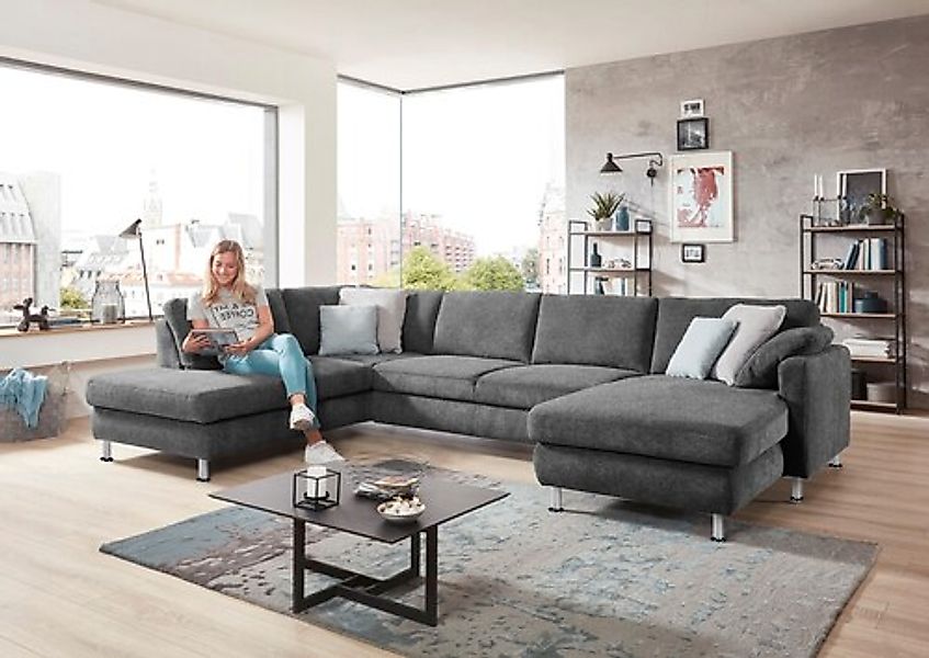 Die PlanBar Wohnlandschaft »MP-IN19027 U-Form« wahlweise mit Bettfunktion, günstig online kaufen