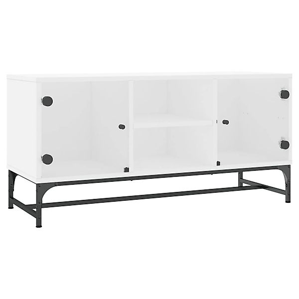 vidaXL TV-Schrank mit Glastüren Weiß 102x37x50 cm 836532 günstig online kaufen