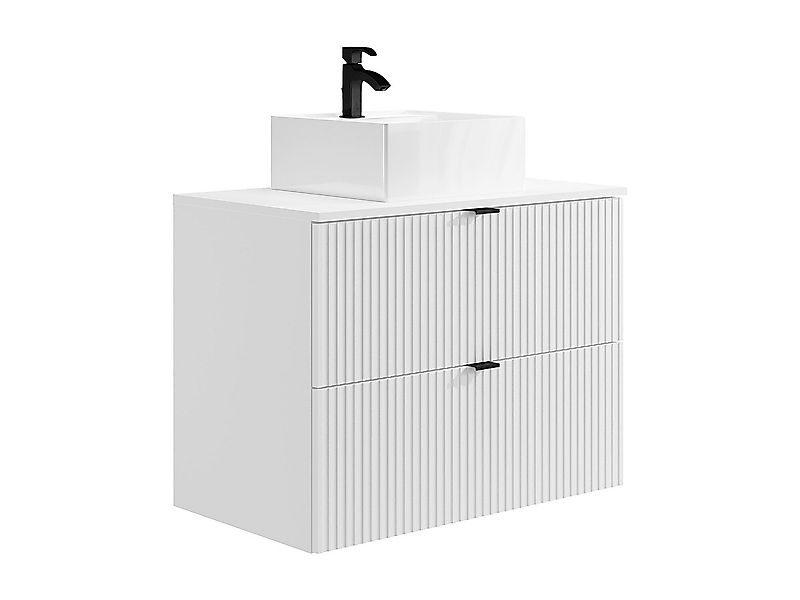 Waschbeckenunterschrank hängend mit Aufsatzwaschbecken - Streifenoptik - We günstig online kaufen