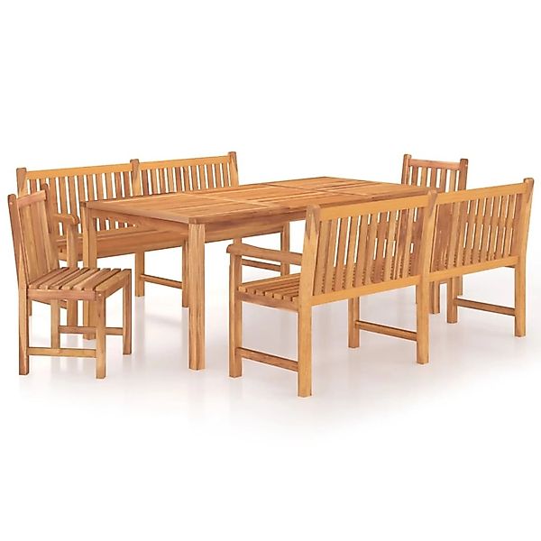 vidaXL 5-tlg Garten-Essgruppe Massivholz Teak Modell 49 günstig online kaufen