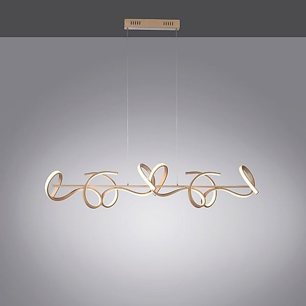 JUST LIGHT Pendelleuchte »CURLS«, 4 flammig, Leuchtmittel LED-Board   LED f günstig online kaufen
