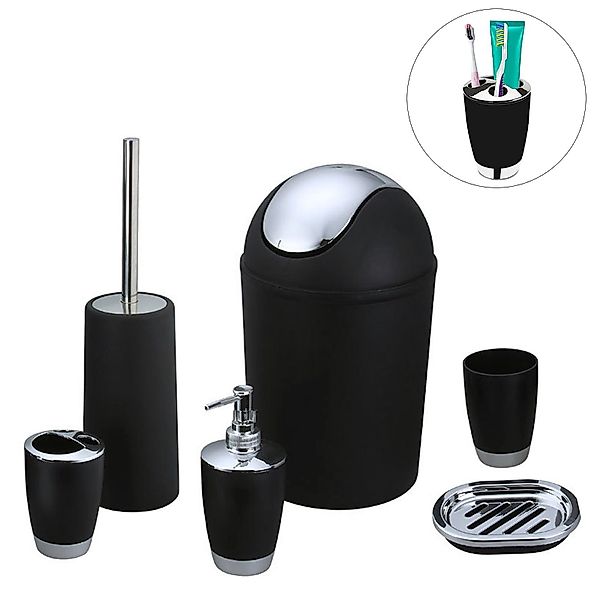 STILVORA Badaccessoire-Set 6er-set Badaccessoires-Sets Seifenspender ad günstig online kaufen