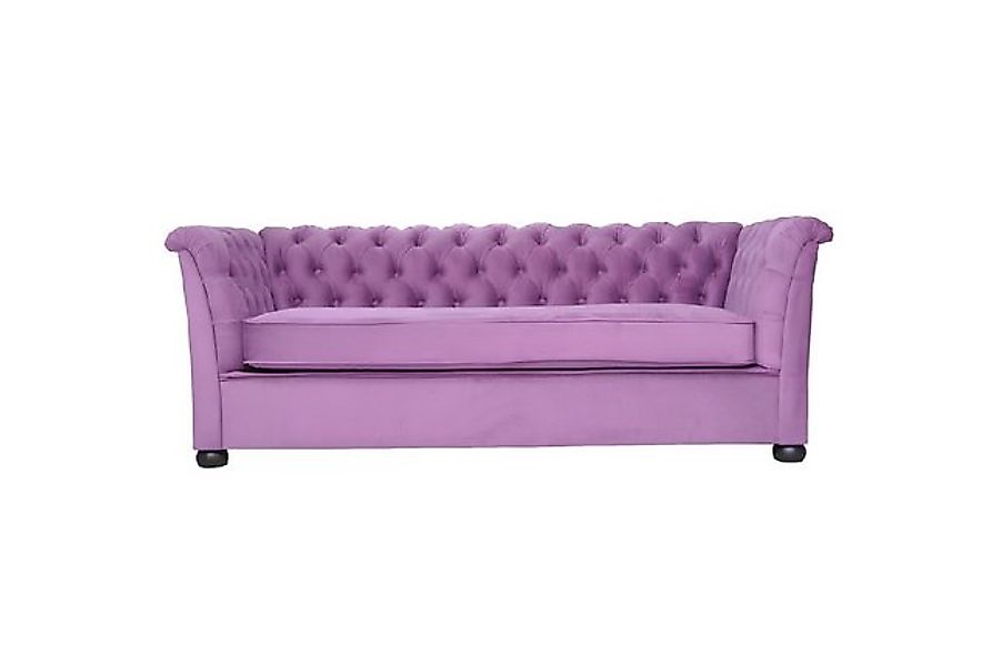 Xlmoebel Sofa Lila Samt Dreisitzer Chesterfield Sofa aus Stoff für das Wohn günstig online kaufen