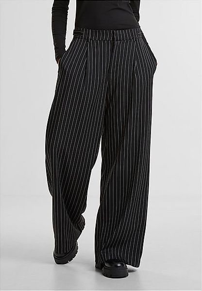 URBAN CLASSICS Stoffhose Ladies Pinstripe Wide Leg Trousers günstig online kaufen