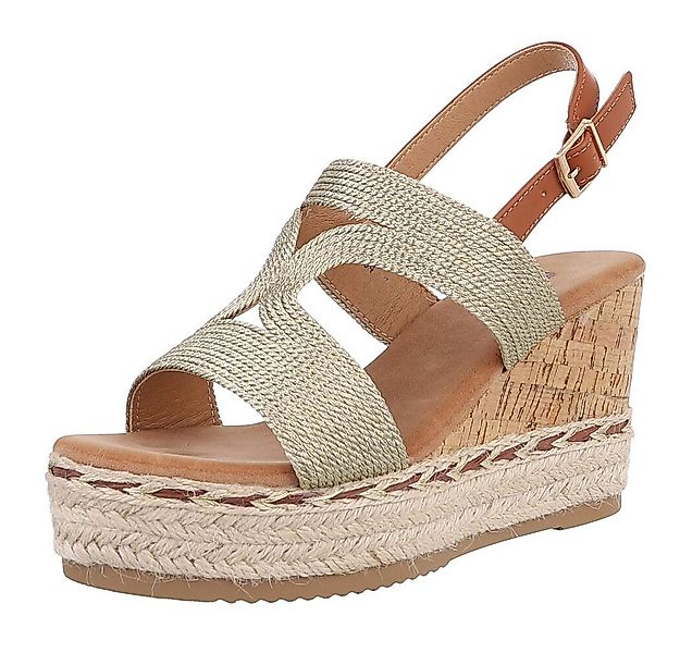 Ital-Design Modische Espadrilles mit Keilabsatz für Damen Plateausandalette günstig online kaufen