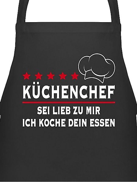 Shirtracer Kochschürze Küchenchef Sei lieb zu mir ich koche dein Essen I Ge günstig online kaufen