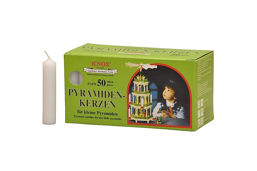 KNOX Spitzkerze Knox Pyramidenkerzen weiß 14 x 70 mm, 50 Stück günstig online kaufen