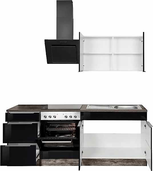 KOCHSTATION Küchenzeile "KS-Brindisi" Breite 210 cm, wahlweise mit E-Geräte günstig online kaufen