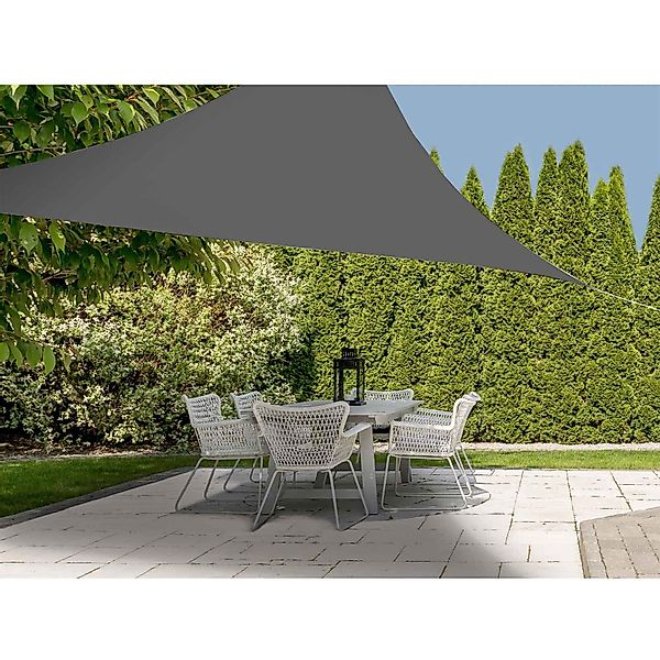 HAC24 Sonnensegel Sonnenschutz Wasserabweisend Dunkelgrau Polyester, günstig online kaufen