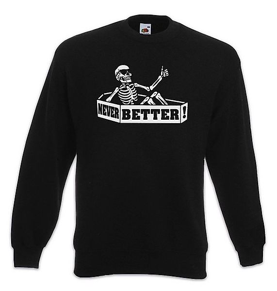 Urban Backwoods Sweatshirt Never Better Coffin Sweatshirt Skeleton Skull Go günstig online kaufen