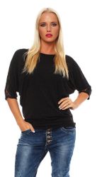 Mississhop 3/4-Arm-Shirt Damen Shirt mit Spitze günstig online kaufen