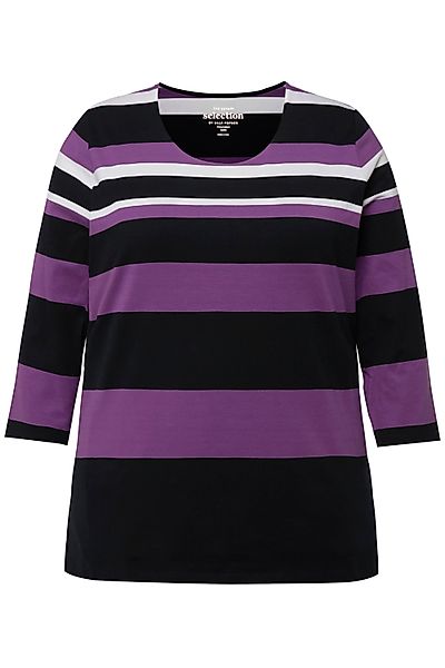 Ulla Popken T-Shirt Shirt Ringel Rundhals günstig online kaufen