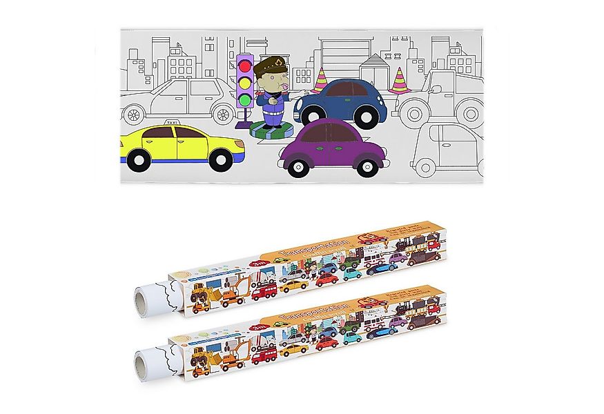 relaxdays Malvorlage Ausmaltischdecken für Kinder 2er Set 3 m (2er Set), Fa günstig online kaufen