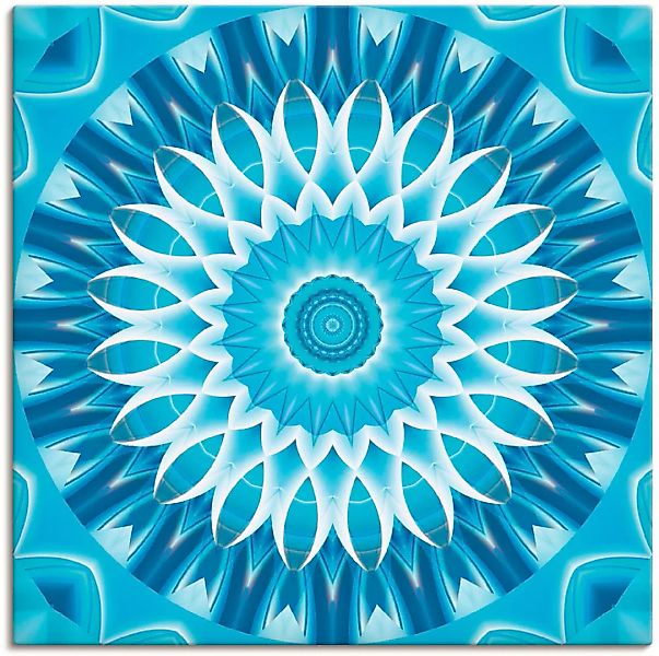 Artland Wandbild "Mandala blau Blüte", Muster, (1 St.) günstig online kaufen